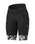 ALÉ Fahrradshorts ohne Träger - ROSES LADY - Schwarz/Grau