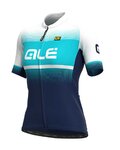 ALÉ Kurzarm Fahrradtrikot - BLEND LADY - Weiß/Türkis/Blau