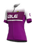 ALÉ Kurzarm Fahrradtrikot - BLEND LADY - Weiß/Lila