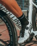 ALÉ Klassische Fahrradsocken - LOGO Q-SKIN  - Weiß/Schwarz