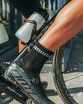 ALÉ Klassische Fahrradsocken - LOGO Q-SKIN  - Weiß/Schwarz