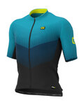 ALÉ Kurzarm Fahrradtrikot - DELTA - Schwarz/Blau/Hellblau