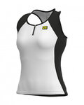 ALÉ Ärmelloses Fahrradtrikot - COLOR BLOCK LADY - Weiß/Schwarz