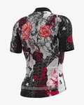ALÉ Kurzarm Fahrradtrikot - SKULL - Weiß/Rot/Schwarz