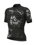 ALÉ Kurzarm Fahrradtrikot - SKULL - Weiß/Schwarz