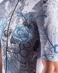 ALÉ Kurzarm Fahrradtrikot - SKULL - Hellblau/Grau