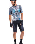 ALÉ Kurzarm Fahrradtrikot - SKULL - Hellblau/Grau
