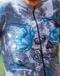 ALÉ Kurzarm Fahrradtrikot - SKULL - Hellblau/Grau