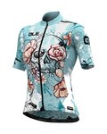 ALÉ Kurzarm Fahrradtrikot - SKULL LADY - Hellblau