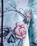 ALÉ Kurzarm Fahrradtrikot - SKULL LADY - Hellblau