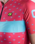 ALÉ Kurzarm Fahrradtrikot - STARS LADY - Rosa/Türkis