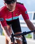 ALÉ Kurzarm Fahrradtrikot - STARS LADY - Rosa/Türkis