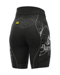 ALÉ Kurzarm Radtrikot und Shorts - SKULL LADY - Schwarz/Hellblau