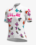 ALÉ Kurzarm Fahrradtrikot - BUTTERFLY LADY - Weiß