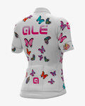 ALÉ Kurzarm Fahrradtrikot - BUTTERFLY LADY - Weiß