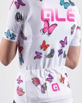 ALÉ Kurzarm Fahrradtrikot - BUTTERFLY LADY - Weiß