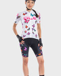 ALÉ Kurzarm Fahrradtrikot - BUTTERFLY LADY - Weiß