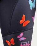 ALÉ Kurze Fahrradhose mit Trägern - BUTTERFLY LADY - Schwarz