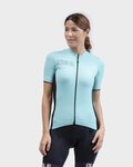 ALÉ Kurzarm Fahrradtrikot - COLOR BLOCK LADY - Hellblau