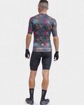 ALÉ Kurzarm Fahrradtrikot - PR-R TATTOO - Rot/Grau/Gelb/Orange/Rosa/Blau/Schwarz