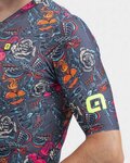 ALÉ Kurzarm Fahrradtrikot - PR-R TATTOO - Rot/Grau/Gelb/Orange/Rosa/Blau/Schwarz
