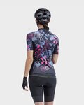 ALÉ Kurzarm Fahrradtrikot - PR-S GARDEN LADY - Schwarz/Blau/Rosa