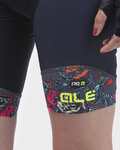 ALÉ Fahrradoverall - PR-R TATTOO LADY - Schwarz/Orange/Grau/Blau/Rosa