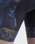 ALÉ Kurze Fahrradhose mit Trägern - SOLID CHIOS LADY - Schwarz/Blau/Gelb/Rosa