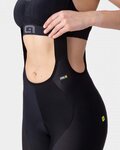 ALÉ Kurze Fahrradhose mit Trägern - PR-R SELLA PLUS LADY - Rosa/Schwarz
