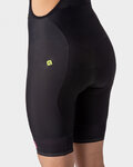 ALÉ Kurze Fahrradhose mit Trägern - PR-R SELLA PLUS LADY - Rosa/Schwarz