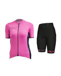ALÉ Kurzarm Radtrikot und Shorts - COLOR BLOCK LADY - Rosa/Schwarz
