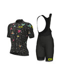 ALÉ Kurzarm Radtrikot und Shorts - VERSILIA - Schwarz/Gelb