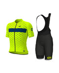 ALÉ Kurzarm Radtrikot und Shorts - STARS - Schwarz/Gelb