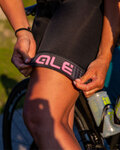 ALÉ Kurze Fahrradhose mit Trägern - TRAGUARDO LADY - Rosa/Schwarz