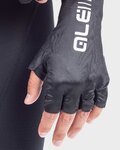 ALÉ Fingerlose Fahrradhandschuhe - SUNSELECT CRONO - Schwarz/Weiß