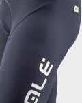 ALÉ 3/4 lange Fahrradhose mit Träger  - WINTER - Schwarz/Weiß