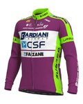 ALÉ Langarm Fahrradtrikot für den Winter - BARDIANI CSF 20 WNT - Grün/Lila