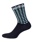 BIANCHI MILANO Klassische Fahrradsocken - BOLCA - Schwarz/Hellblau