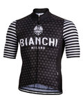 BIANCHI MILANO Kurzarm Fahrradtrikot - DAVOLI - Schwarz/Weiß