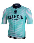 BIANCHI MILANO Kurzarm Fahrradtrikot - DAVOLI - Weiß/Hellblau