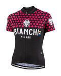 BIANCHI MILANO Kurzarm Fahrradtrikot - CROSIA LADY - Rosa/Schwarz