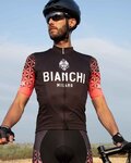 BIANCHI MILANO Kurzarm Fahrradtrikot - PEDASO - Rosa/Schwarz