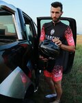 BIANCHI MILANO Kurzarm Fahrradtrikot - PEDASO - Rosa/Schwarz