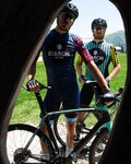 BIANCHI MILANO Kurzarm Fahrradtrikot - MASSARI - Blau/Rosa