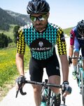 BIANCHI MILANO Kurzarm Fahrradtrikot - MASSARI - Gelb/Hellblau
