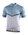 BIANCHI MILANO Kurzarm Fahrradtrikot - OLLASTU - Hellblau/Weiß