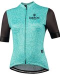 BIANCHI MILANO Kurzarm Fahrradtrikot - SOSIO LADY - Grün/Schwarz