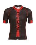 Kurzarm Fahrradtrikot - POISON  - Schwarz/Rot