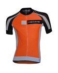Kurzarm Fahrradtrikot - MOODY - Schwarz/Orange