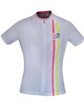 BIEMME Kurzarm Fahrradtrikot - ITEM TWO LADY - Rosa/Weiß/Gelb
